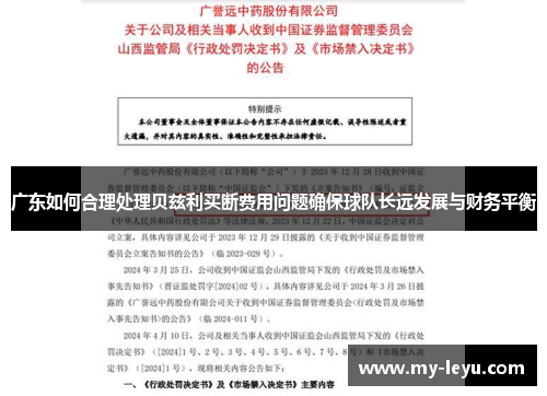 广东如何合理处理贝兹利买断费用问题确保球队长远发展与财务平衡