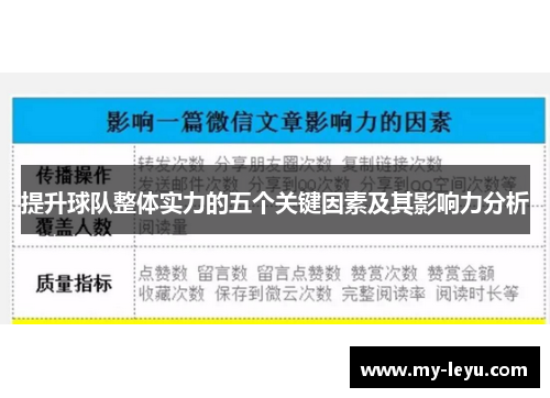 提升球队整体实力的五个关键因素及其影响力分析